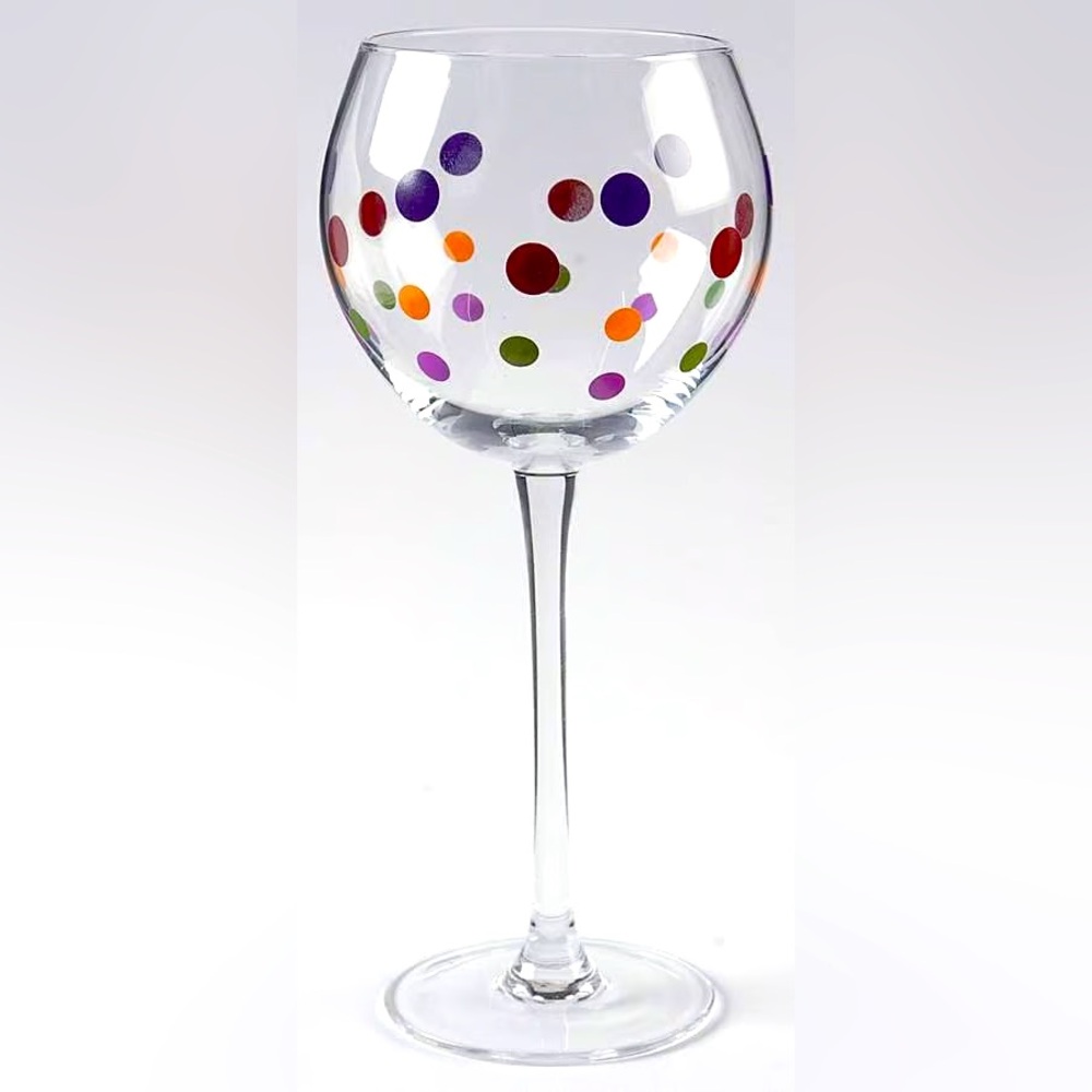 Pampered Chef Dots Wine Glasses